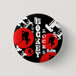Hockey 3 Cm Round Badge