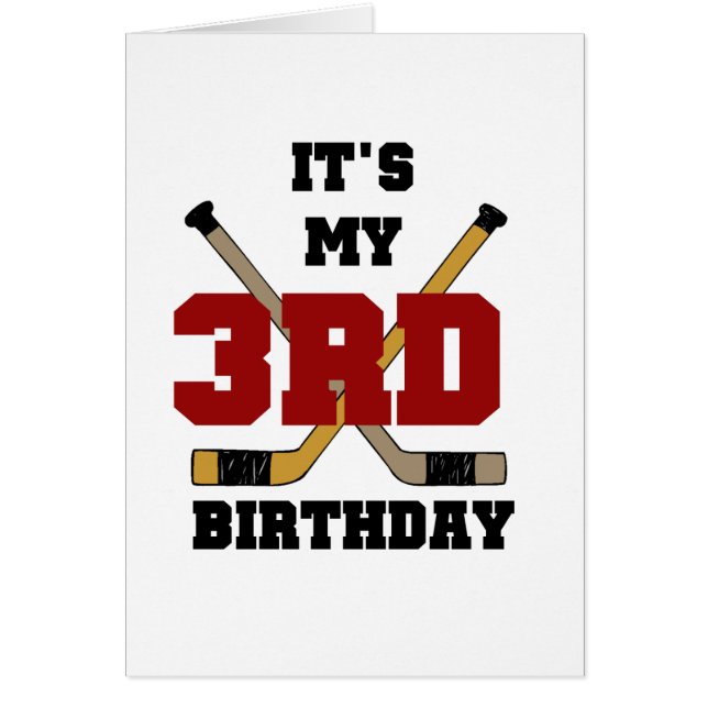 Hockey 3rd Birthday Tshirts and Gifts (Front)