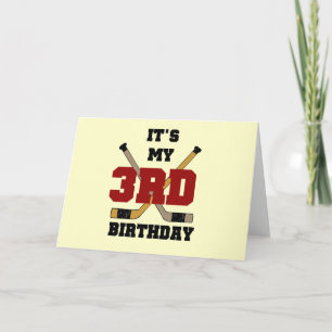 Hockey 3rd Birthday Tshirts and Gifts Card