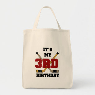 Hockey 3rd Birthday Tshirts and Gifts Tote Bag