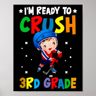 Hockey 3rd Grade Back To School Boys Kids Girls Te Poster