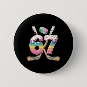 Hockey 67 Boys Ice Cream Drip Youth Six Seven Hock 6 Cm Round Badge