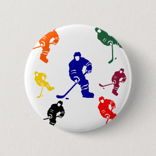 HOCKEY 6 CM ROUND BADGE