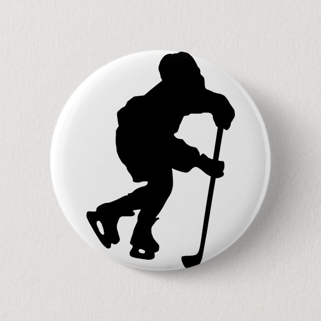Hockey 6 Cm Round Badge (Front)