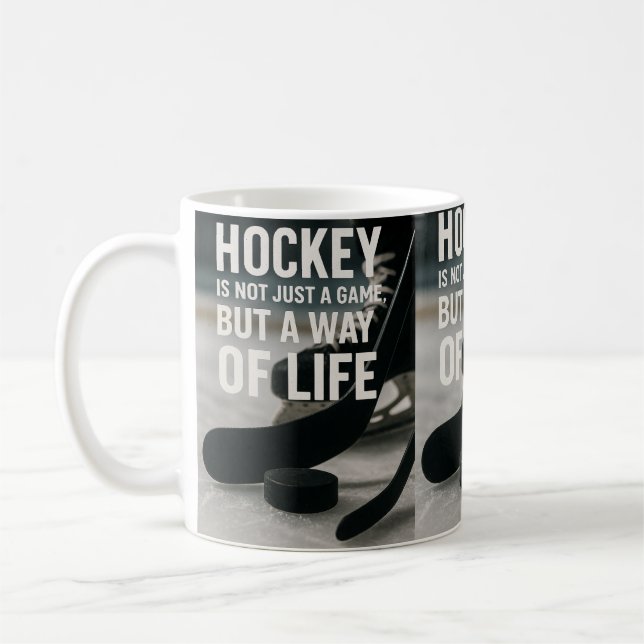 Hockey a way of life! coffee mug (Left)