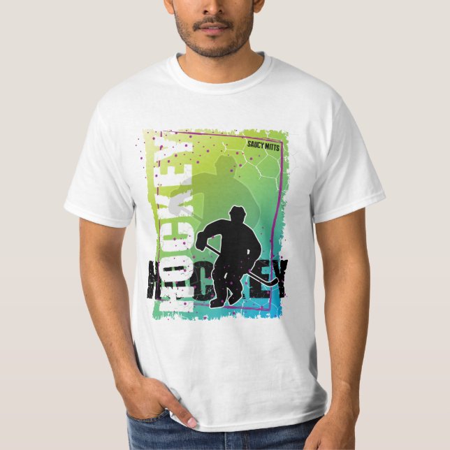 Hockey Abstract Player (male) T-Shirt (Front)
