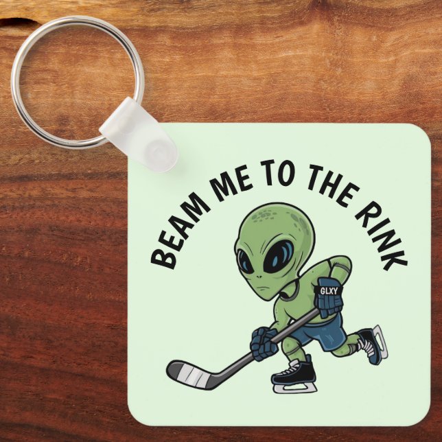 Hockey Alien  Key Ring (Front)