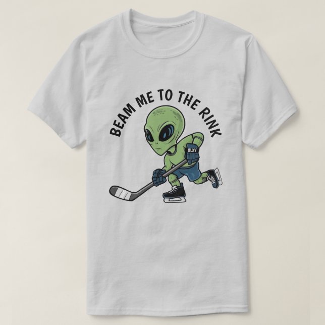 Hockey Alien T-Shirt (Design Front)