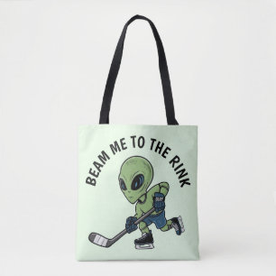 Hockey Alien Tote Bag