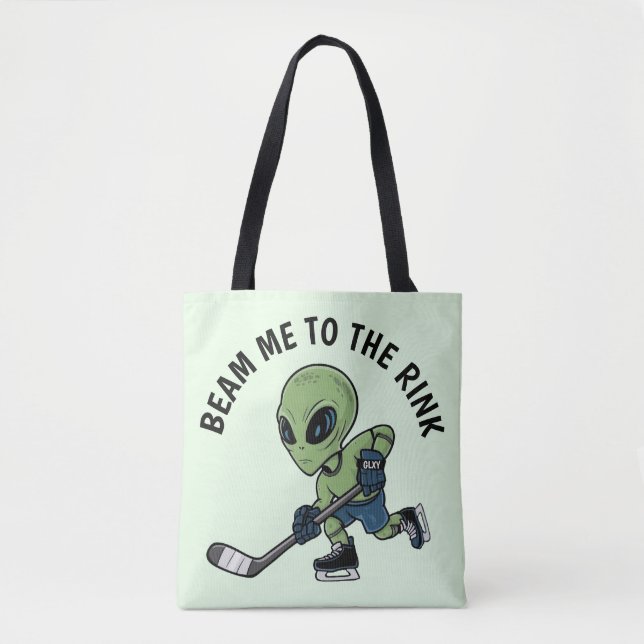 Hockey Alien Tote Bag (Front)