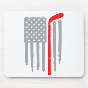 Hockey american flag mouse mat