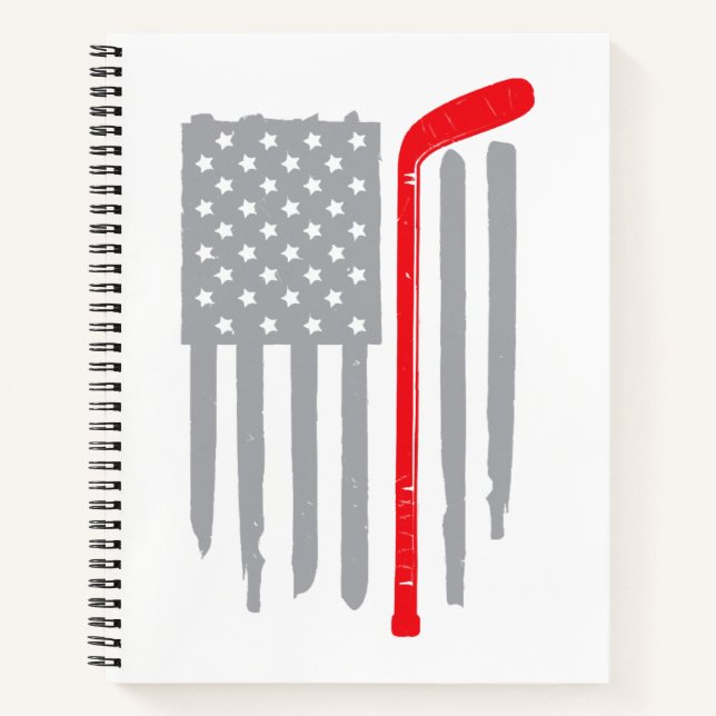 Hockey american flag notebook (Front)