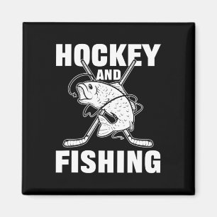 Hockey And Fishing Ice Hockey Fish Hunting Magnet