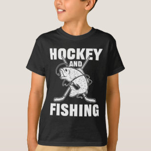 Hockey And Fishing Ice Hockey Fish Hunting T-Shirt