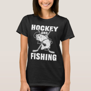 Hockey And Fishing Ice Hockey Fish Hunting T-Shirt
