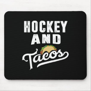 Hockey and Tacos Dad Boys Kids Ice Player Taco Gif Mouse Mat