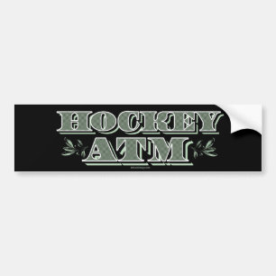 Hockey ATM Bumper Sticker