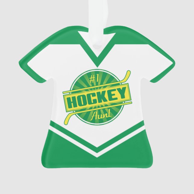 Hockey Aunt Customisable Jersey   Ornament (Front)