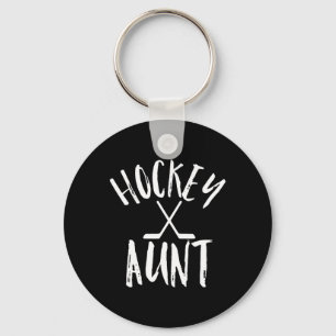 Hockey Aunt Sports Fan Womens Cheer Vintage Gift  Key Ring