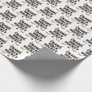 Hockey Baby Crawl Walk Hockey Wrapping Paper