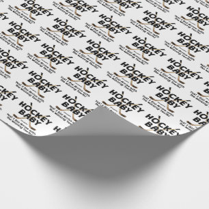 Hockey Baby Hockey Sticks Shower Wrapping Paper