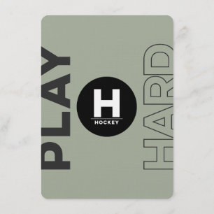 HOCKEY Bar Bat Mitzvah Classic Invitations