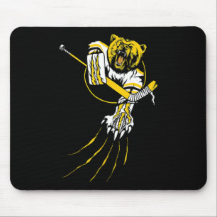 Hockey Bear Grizzly Goalie Beast  Mouse Mat