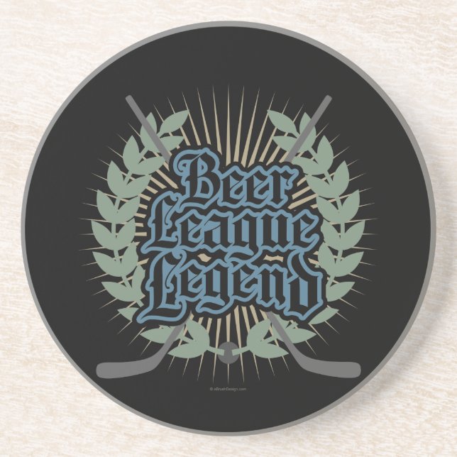 Hockey Beer League Legend Coaster (Front)