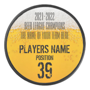 Hockey Beer League Trophy (Personalised) Puck