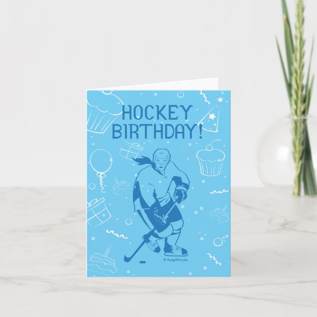 Hockey Birthday! Greeting Card - Female (Front)