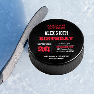 Hockey Birthday Invitation