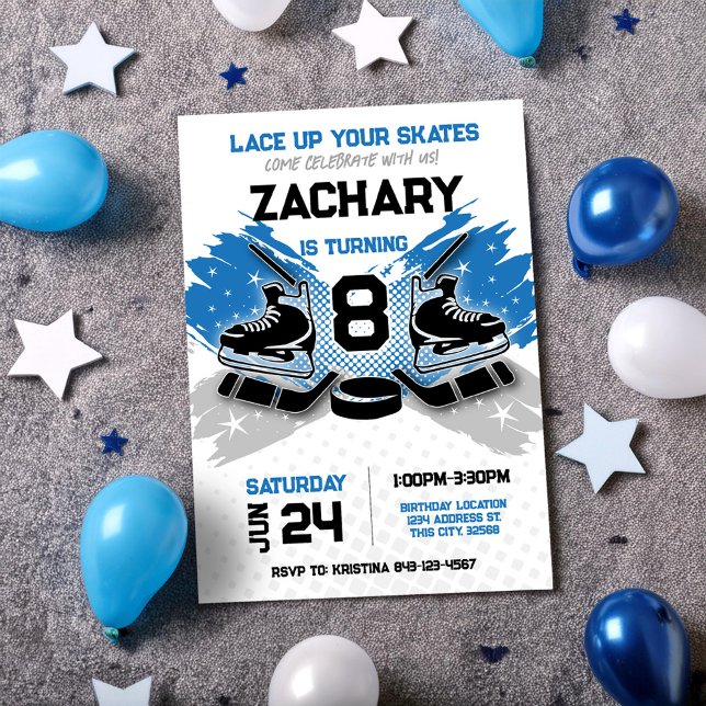 Hockey Birthday Invitation | Skating Invite (Creator Uploaded)