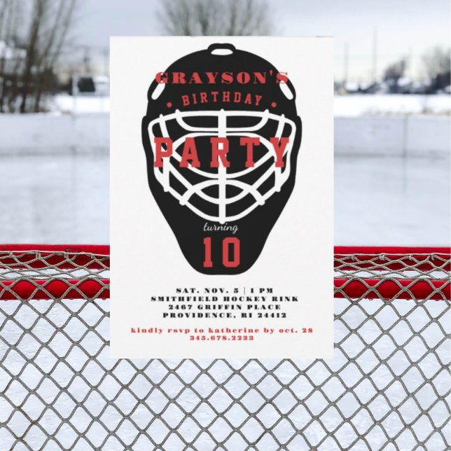 Hockey Birthday Party Invitation (Creator Uploaded)
