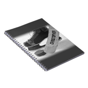 Hockey Black Skates Personalised Notebook