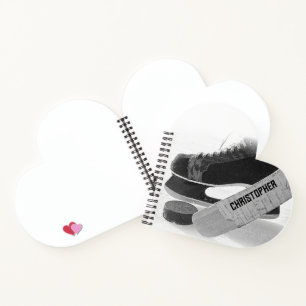 Hockey Black Skates Personalised Notebook