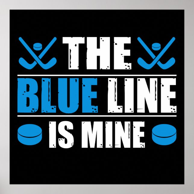 Hockey Blue Line Poster (Front)