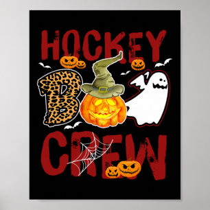 Hockey Boo Crew Halloween Players Coach Match Poster
