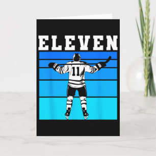Hockey Boy 11th Birthday Eleven Ice Hockey Birthda Card