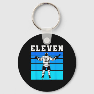 Hockey Boy 11th Birthday Eleven Ice Hockey Birthda Key Ring