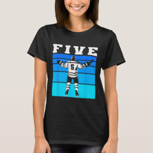 Hockey Boy 5th Birthday Five Ice Hockey Birthday P T-Shirt