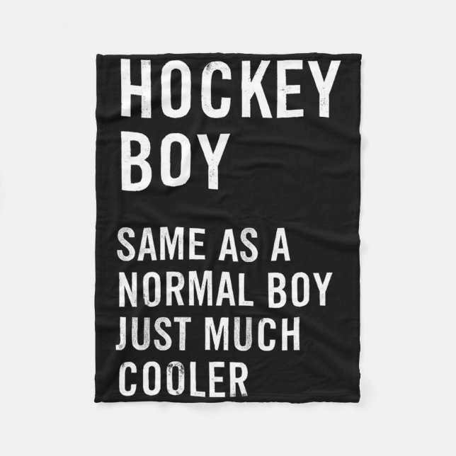 Hockey Boy Definition Funny  Fleece Blanket (Front)