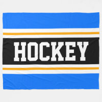 HOCKEY Bright Blue Black Orange Racing Stripes