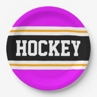 HOCKEY Bright Pink Black Orange Racing Stripes