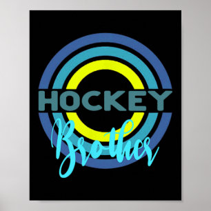 Hockey Brother With Modern Hockey Circles Poster