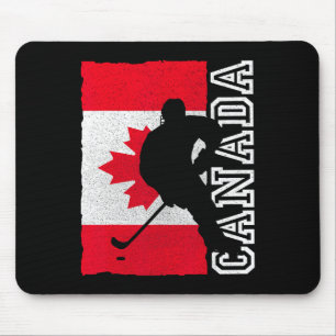 Hockey Canadian Patriotic Flag Mouse Mat