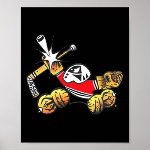 Hockey Cartoon Goalie Small Saves Big Save Youth A Poster