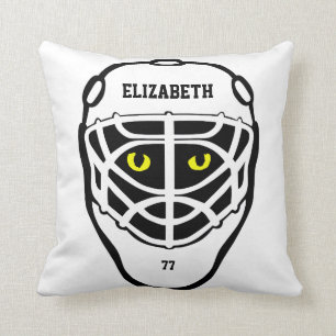 Hockey Cat Eyes Helmet Pillow