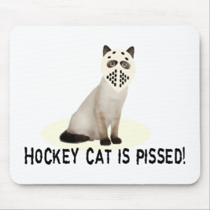 Hockey Cat Pissed Mouse Mat