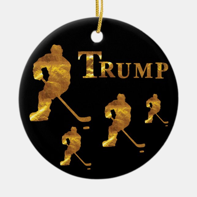 Hockey      ceramic tree decoration (Front)