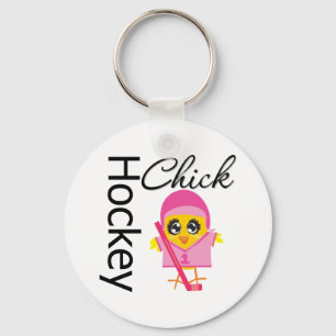 Hockey Chick Key Ring